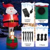 Tangkula 8FT Tall Christmas Inflatable Hot Air Balloon Blow Up Santa Claus On Balloon with Reindeer Xmas Inflatable Decoration with Bright LED Lights - 2 of 4