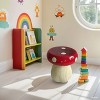 Vynxaria 13.8" Mushroom Model Resin Stool, Oversized Forest Base Statue, Indoor Outdoor Courtyard Lawn Multi-Purpose Decor - 2 of 4