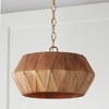 Capital Lighting Nadeau 1 - Light Semi-Flush Mount in  Light Wood/Patinaed Brass - 2 of 4