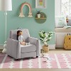 4'x5'6" Scallop Kids' Rug Purple - Pillowfort™: Cotton, Machine Washable, Medium Pile, Kids Bedroom Decor - 2 of 4
