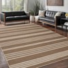 Modern Easy Jute Rug Machine Washable Striped Print Indoor Outdoor Carpet - 4 of 4