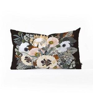 Iveta Abolina Elsa Oblong Lumbar Throw Pillow Brown - Deny Designs: Shabby Chic Floral Design, Indoor Polyester Fill - 1 of 2