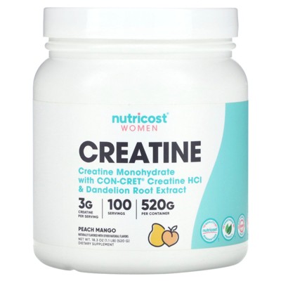 Nutricost Women, Creatine, Peach Mango, 1.1 lb (520 g)