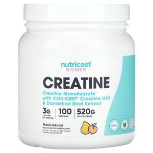 Nutricost Women, Creatine, Peach Mango, 1.1 lb (520 g) - 1 of 2