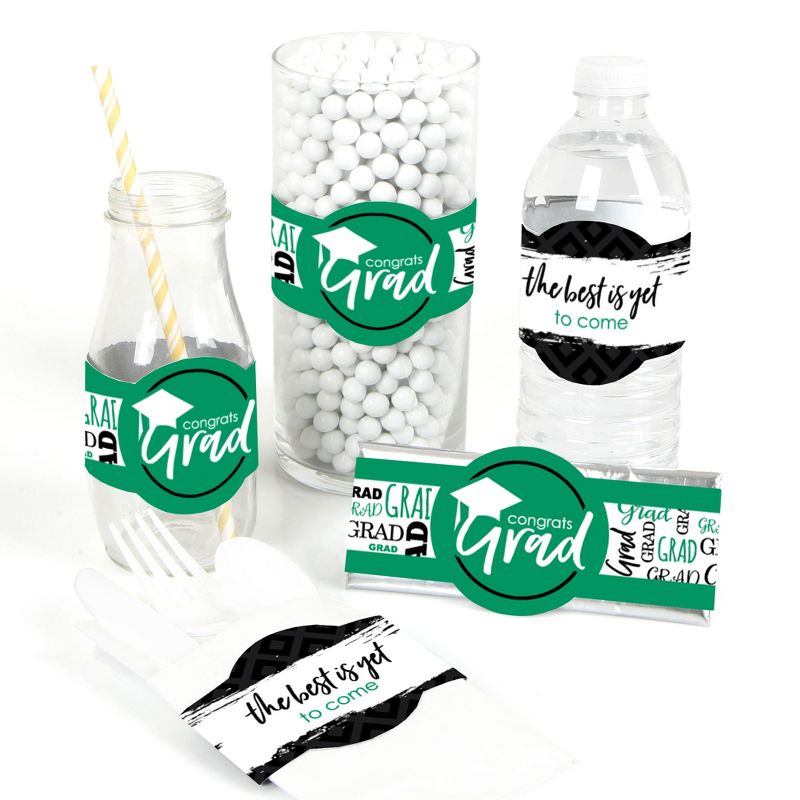 Big Dot of Happiness Green Grad - Best is Yet to Come - DIY Party Supplies - Green  Graduation Party DIY Wrapper Favors & Decorations - Set of 15, 1 of 4