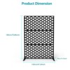 Metal Privacy Screen Outdoor 71"x47", Freestanding Decorative Privacy Fence Panel for Patio, Balcony, Deck, Garden, Indoor, Black Traditional - 3 of 4