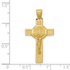 Black Bow Jewelry 14k Yellow Gold San Benito 2-Sided Crucifix Cross Pendant - 4 of 4