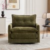 Lyngins Modern 360° Swivel Accent Chair, Soft Chenille Fabric Swivel Barrel Chair with Dual Side Pockets, Thick Padded Arm Chair/Single Sofa Chair - 3 of 4