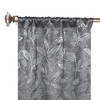 Modern Bohemian Leaves Room Darkening Semi-Blackout Curtains, Set of 2 by Blue Nile Mills - 2 of 4