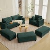 Mjkone Modern Extra-Large Corduroy Upholstered Modular Sectional Sofa Set,Deep Seat Sleeper Chair Indoor with Ottoman - 4 of 4