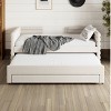 Sapphtopaz Twin Size Upholstered Bed Frame, Space-Saving Daybed with Trundle & 3 Drawers for Guest Rooms, Living Rooms & Small Spaces - 3 of 4