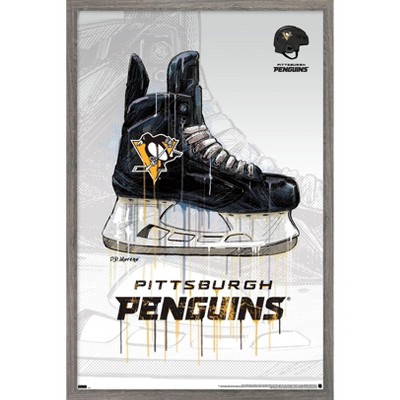 Trends International NHL Pittsburgh Penguins - Evgeni Malkin 19 Wall  Poster, 14.725 x 22.375, Barnwood Framed Version