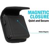 Nakedcellphone Case-Compatible Pouch for Samsung Galaxy Z Flip 7 and Motorola RAZR Series - (Metal Clip, Belt Harness, Magnetic Closure) - Black - 3 of 4