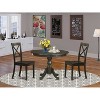 HomeStock 3-Pc Cappuccino Solid Wood Top - Dining Room Set - Seats 4 - 2 of 4