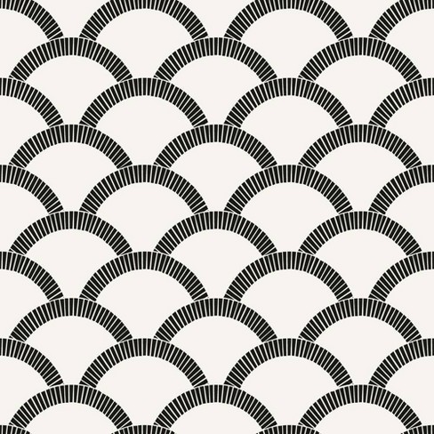 Charcoal Art Deco Mosaic Wallpaper - Buy Online