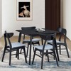 CAVINAS Dining Table Set for 4 Modern Wood Simple Design Square Dining Table Set with 4 Chairs for Kitchen - 3 of 4