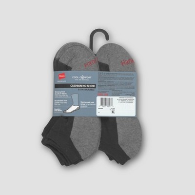 Men's Hanes Premium 10Pk Black No Show Socks, Size: Small