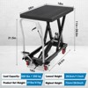 Lift Table with Lifting Height, Hydraulic Lift Table Cart with  Locking Wheels, Hydraulic Scissor Cart for Material Handling and Transportation - 2 of 4