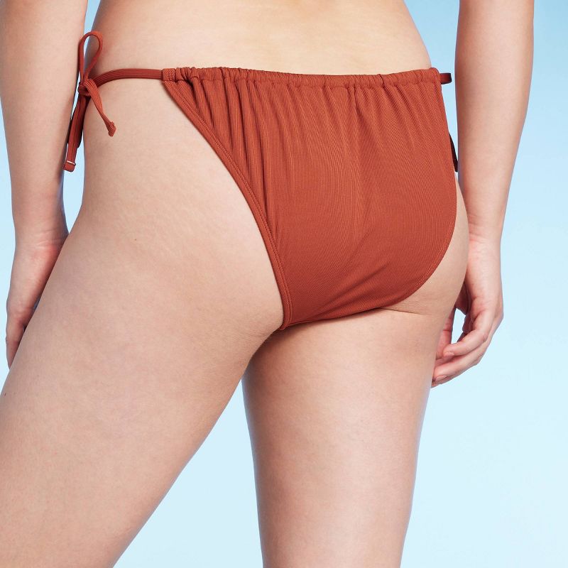 Women's Ribbed High Leg Side-Tie Bikini Bottom - Shade & Shore™, 6 of 9