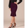 Allegra K Women's Elegant Vintage Fishtail Lace Stretch Office Bodycon Pencil Skirt - 2 of 4