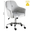 Dronkon Accent Chair Modern Home Office Leisure Chair with Adjustable Velvet Height and Casters - 4 of 4