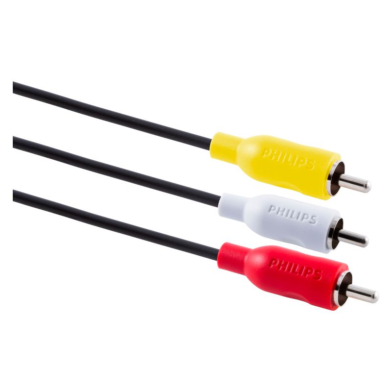 Philips 6' Composite Audio/Video Cable - Yellow/White/Red, 4 of 8