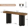 Tribesigns 63"Farmhouse Console Table with Sturdy Legs, Narrow Long Sofa Console Behind Couch for Living Room, Hallway, Rustic Brown & Black - 2 of 4