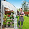 EAGLE PEAK 3 Tier Lean to Portable Greenhouse, Heavy-Duty Garden with Wire Shelves, 2 Roll-Up Zipper Doors - 2 of 4