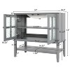 FURNIinspire Bathroom Storage Cabinets Modern Bathroom Vanity, Cabinet Organizer With Ceramic Sink, Adjustable Shelf, Open Shelf, Gray, 18.5"*36"*34" - 3 of 4