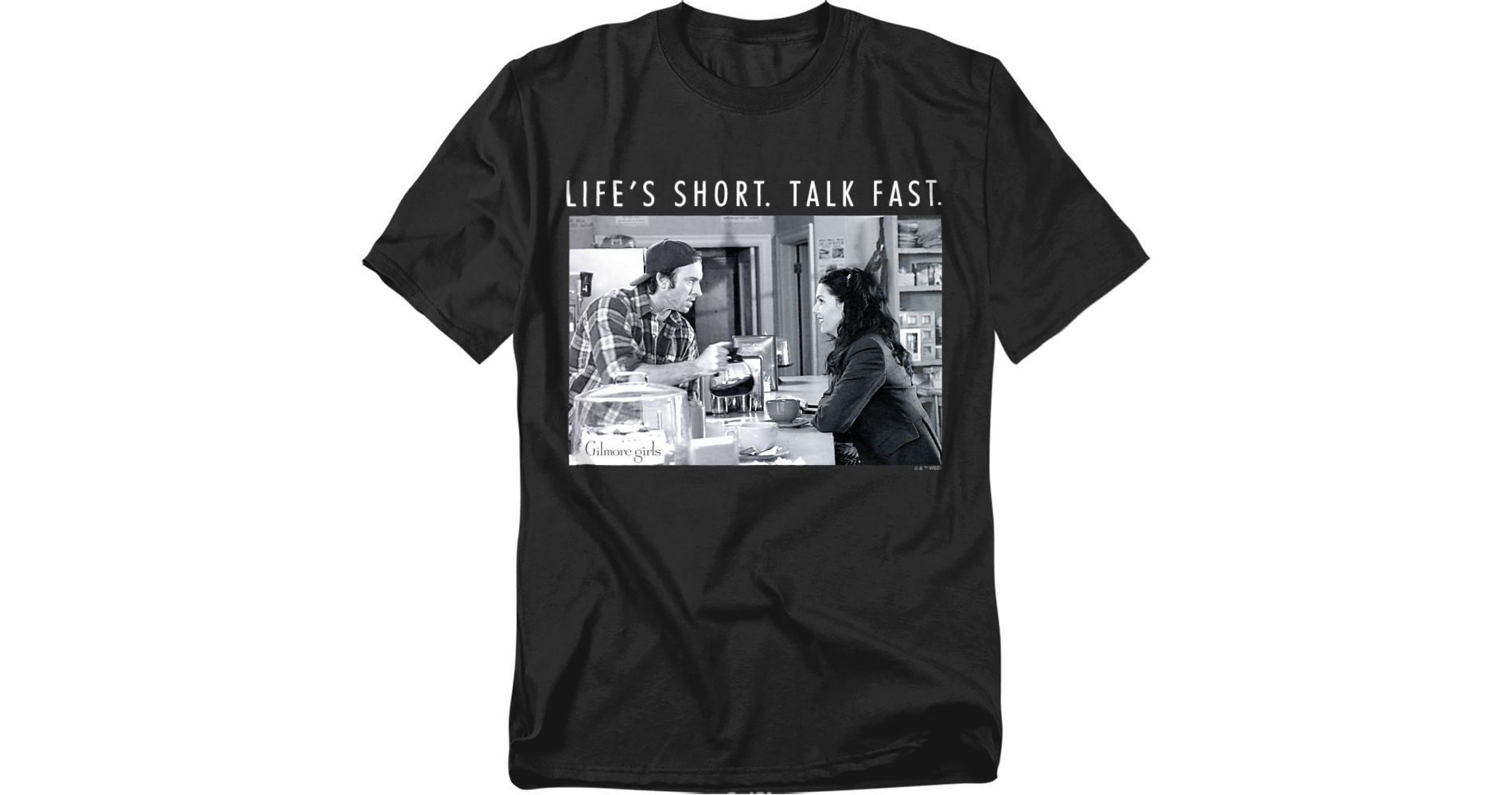 Men's Gilmore Girls Life's Short Talk Fast Luke And Lorelai T-Shirt