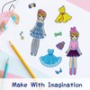 Wrapables Make a Face Stickers, Make Your Own Animal, Food, Dress-Up Stickers, DIY Craft Activities, Party Favors (24 Sheets), Princesses and Girls - 3 of 4