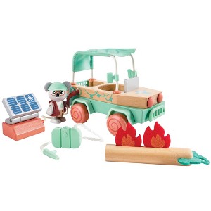 Hape: Solar Offroad Adventure - 11pc Wooden Nature & Hazard Toy Car,Age 3+ - 1 of 4