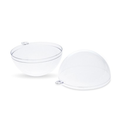 Clear Plastic Fillable DIY Ornaments Set, 3.15 in, 24 Pack