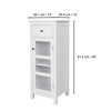 Teamson Home Connor Floor Cabinet with Adjustable Shelf and Drawer, White - 4 of 4