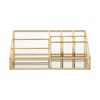 Glamlily Glass Makeup Organizer with Gold Trim, 10 Compartments (10.2 x 7.5 x 3.5 In) - image 4 of 4