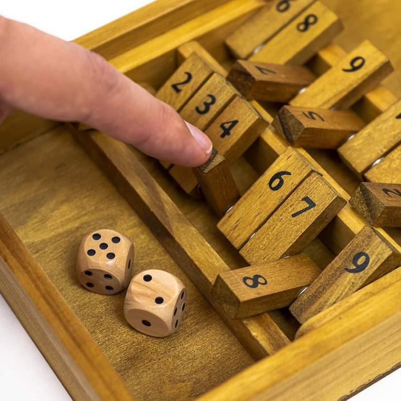 Professor Puzzle USA, Inc. Shut the Box | Classic Wooden Family Board Game, 3 of 4