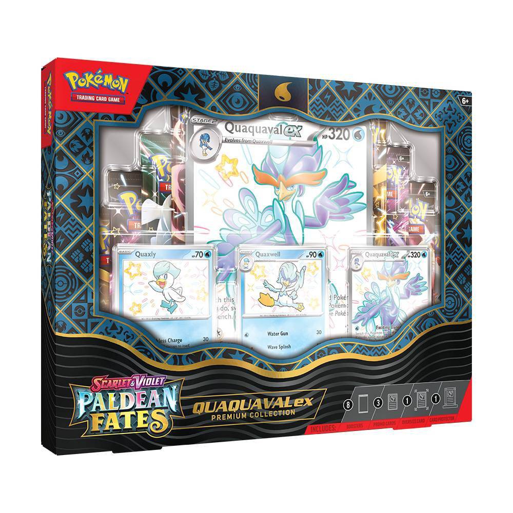 Pokemon Pokmon Trading Card Game: Scarlet & Violet Paldean Fates Quaquaval  ex Premium Collection | The Market Place