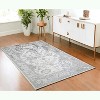 HomeRoots 4' X 6' Gray and Silver Abstract Area Rug - 2 of 4