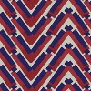 18"x18" Polyester Chevron Stroke Liberty Square Throw Pillow Red/Blue - Skyline Furniture: Woven Cotton, Zipper Closure - 4 of 4