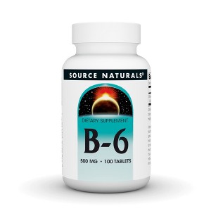 Vitamin B-6 500mg by Source Naturals, Inc.  -  100 Tablet - 1 of 3