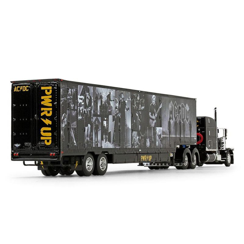 First Gear DCP 1/64 Black AC/DC Power Up Peterbilt Semi with Trailer 69-1064, 3 of 5