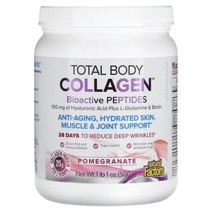 Natural Factors Total Body Collagen, Bioactive Peptides, Pomegranate, 1 lb 1 oz (500 g) - 1 of 2
