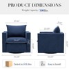 ELJGET 360° Rotatable Single Sofa Chair, Modern Living Room Accent Chair with Soft Cushion & Backrest Pillow, Comfy Upholstered Lounge Seat, Blue - 4 of 4