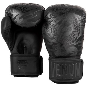Venum Dragon's Flight Hook and Loop Training Boxing Gloves - Black/Black - 1 of 4