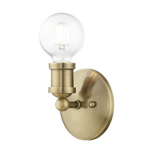 Livex Lighting Lansdale 1 - Light Vanity in  Antique Brass - 1 of 4