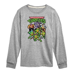 Boys' - Teenage Mutant Ninja Turtles - Pixel Gaming Group Long Sleeve Graphic T-Shirt - 1 of 4