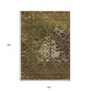 Chocolate And Gray Abstract Washable Indoor Outdoor Area Rug - 3 of 4
