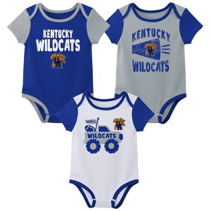 NCAA Kentucky Wildcats Infant Boys' 3pk Bodysuit - 1 of 4
