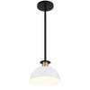 Crystorama Lighting Gigi 1 - Light Pendant in  Matte Black/Aged Brass - 2 of 3