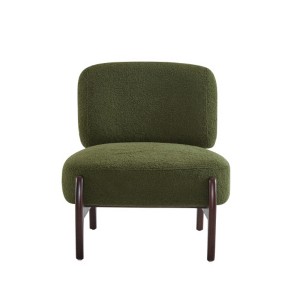 TiramisuBest 25.5" Modern Lounge Chair,Soft & Durable Upholstery with Solid Wood Frame, Cozy Accent Chair for Living, Bedroom, or Office (Green) - 1 of 4